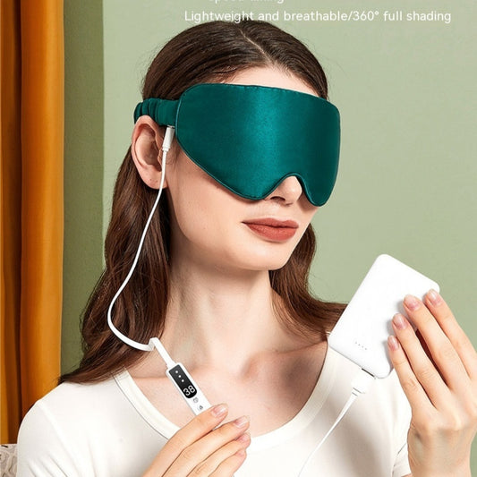 Influxzx Heated Silk Eye Mask Temperature Control Hot Compress Sleep Aid for Comfort & Relaxation