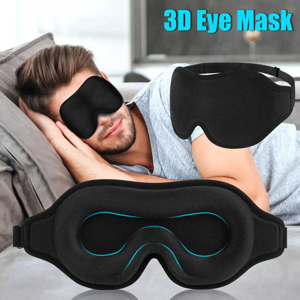 Orbited 3D Silk Travel Eye Mask Comfortable Light Blocking for Office Naps & Restful Sleep