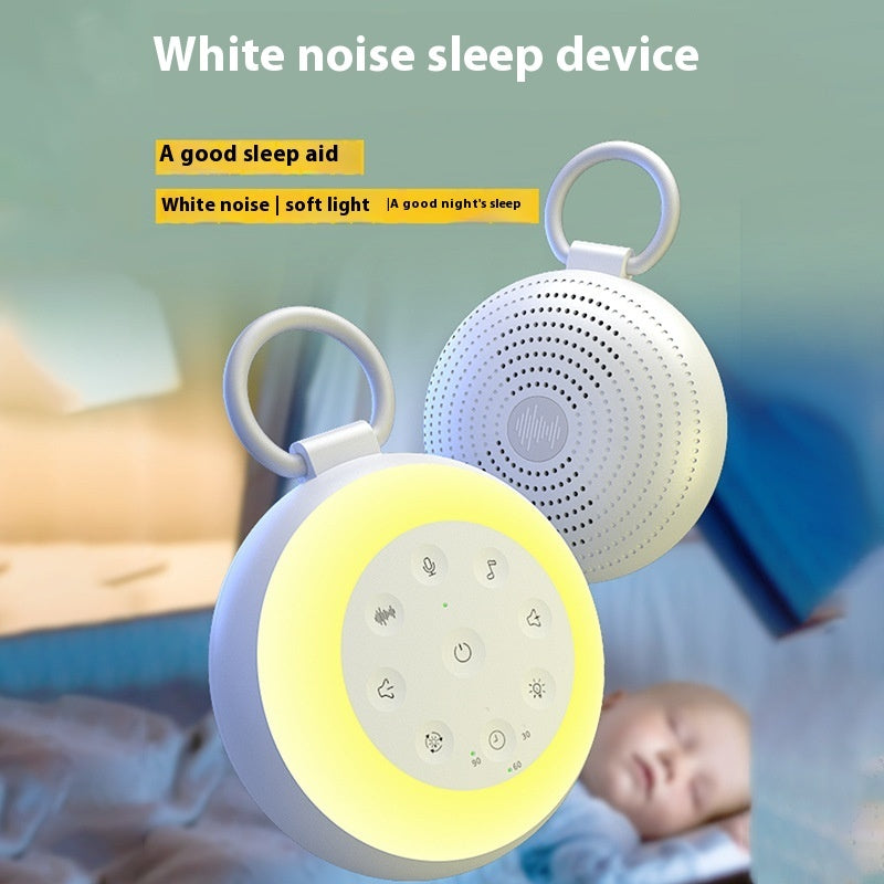 Serenezx White Noise Sleeping Aid Instrument Warm Light Night Lamp & Natural Sound for Comfort Sleep & Relaxation