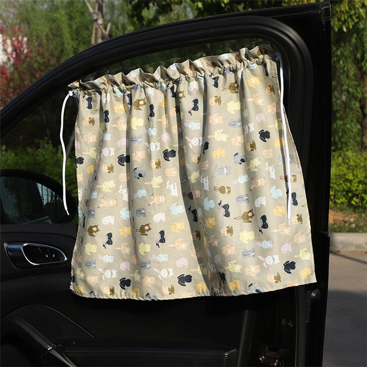 Darkelle Cherry Cotton Car Shade Curtain