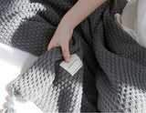 YarnAura Fringed Knitting Wool Blanket