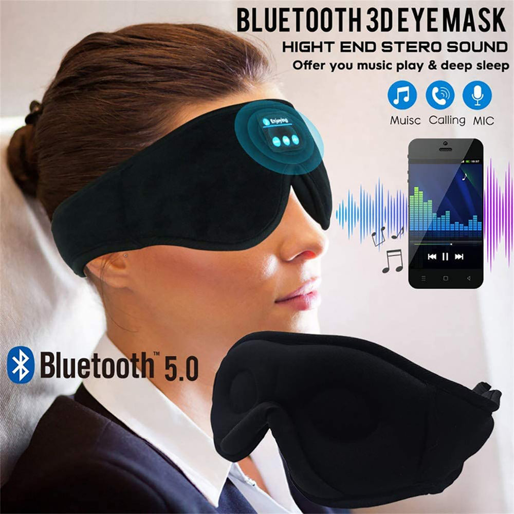 Ventuszx Wireless Bluetooth Sleep Eye Mask Stereo Music & Call Blackout for Comfort & Relaxation