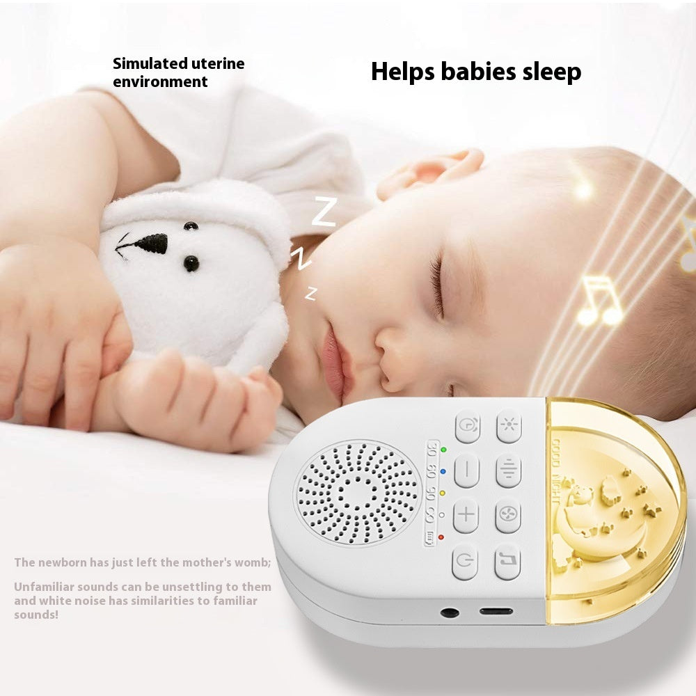 Cradled White Noise Baby Sleep Aid Machine Portable Infant Soothing Sound Device for Relaxation & Comfort