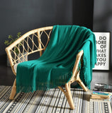 HearthHug Fringed Knitted Small Blanket