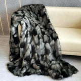 CozyCraze Peacock Fur Blanket