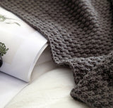 WarmWisp Nordic Fringed Knit Ball Wool Blanket