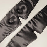 Caresser Large Silk Velcro Sleep Eye Mask Light Blocking for Travel & Relaxation