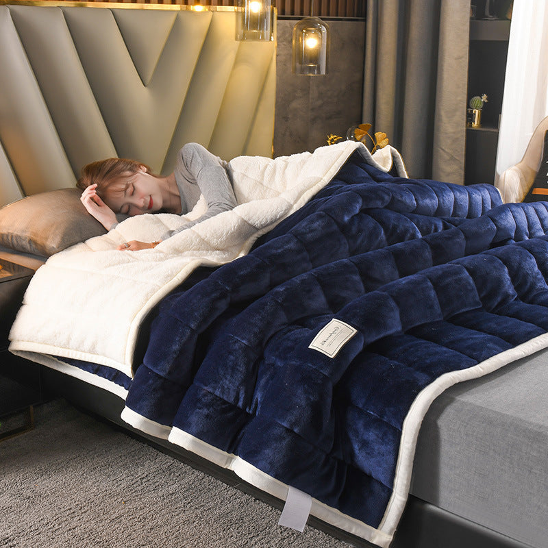 ComfoCasa Quilted Milk Flannel Blanket