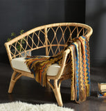 HearthHug Fringed Knitted Small Blanket