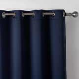 Nocturne Dark Blue Blackout Curtains Modern for Bedroom & Light Blocking