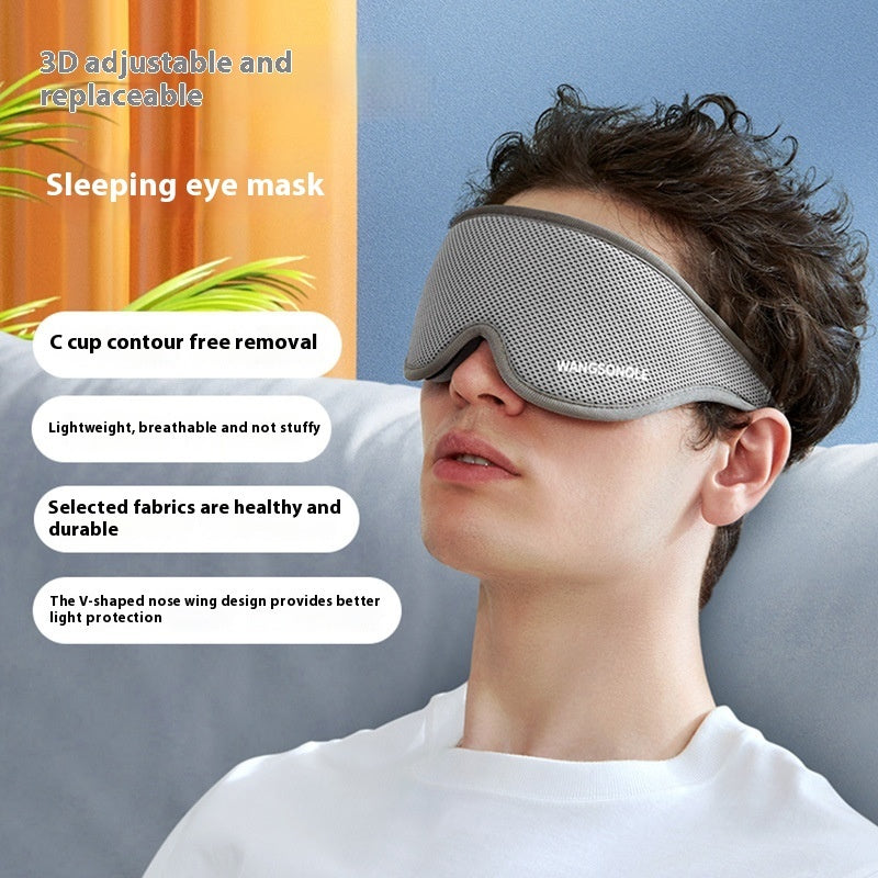 Wangsonole Removable Memory Foam Eye Mask Blackout for Sleep & Relaxation Aid