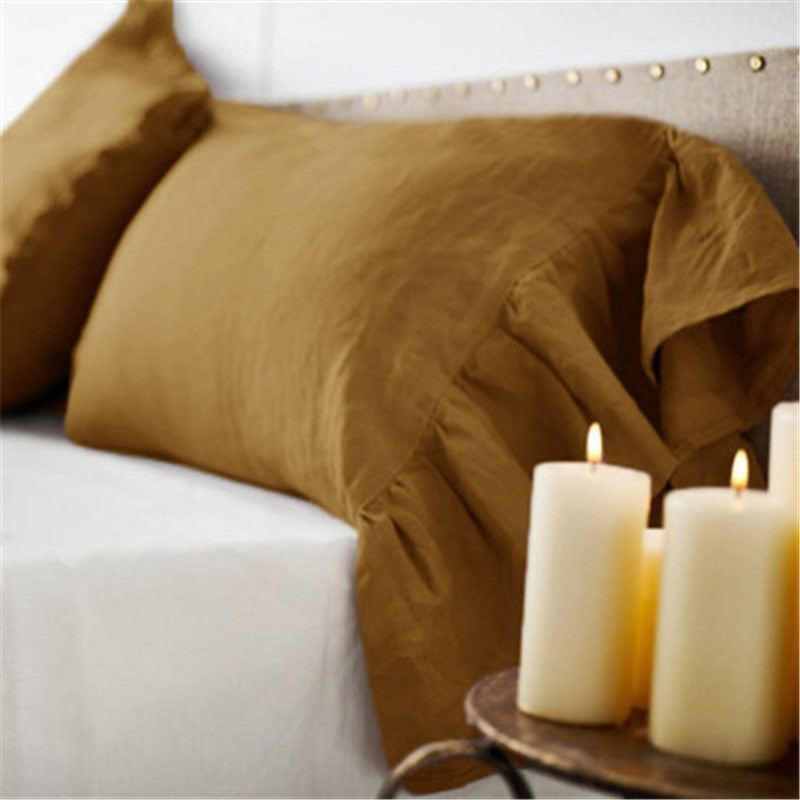 VelvetAura Linen Fishtail Pillowcase