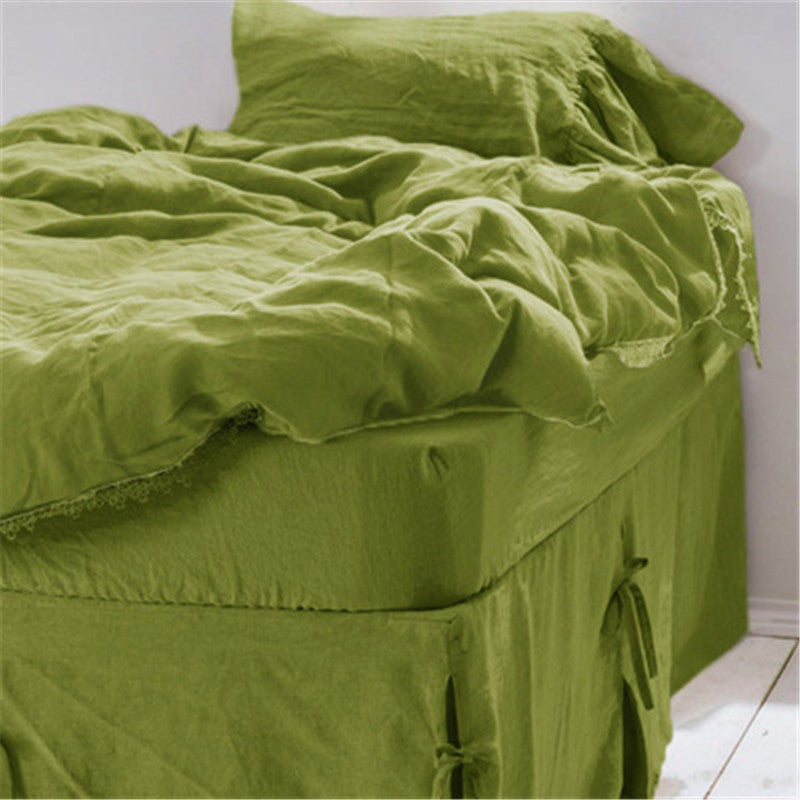 VelvetAura Linen Fishtail Pillowcase