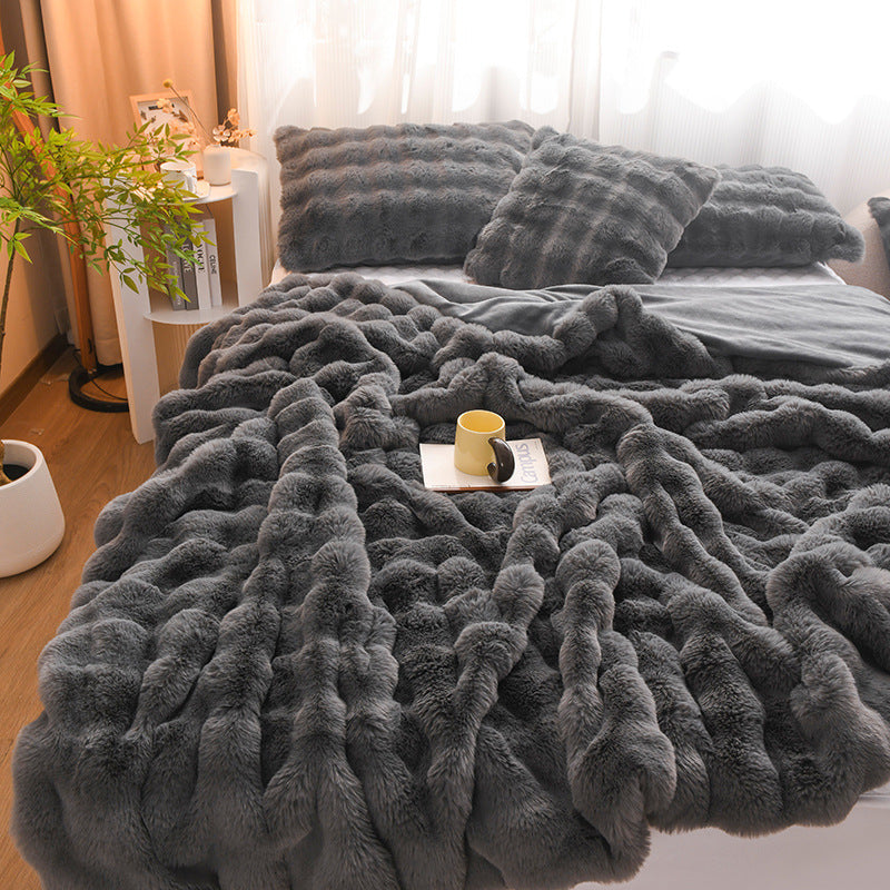 CozyCloud Rabbit Velvet Blanket