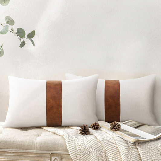 RestAura PU Leather Pillow Cover