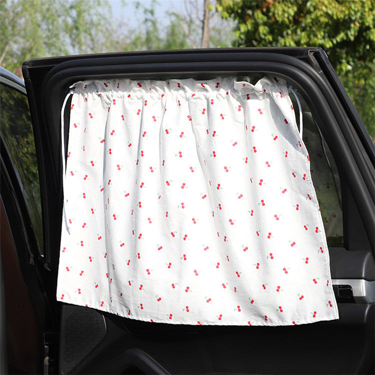 Darkelle Cherry Cotton Car Shade Curtain