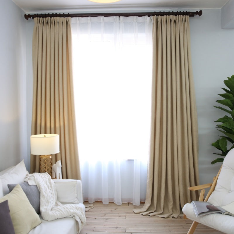 Nighture Pure Color Linen Curtain