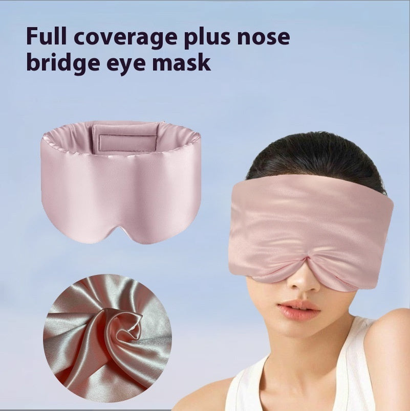 Havenzx Soft Silk Eye Mask Thick Nose Bridge Shading for Restful Sleep & Daily Nap