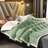 ComfoCasa Quilted Milk Flannel Blanket