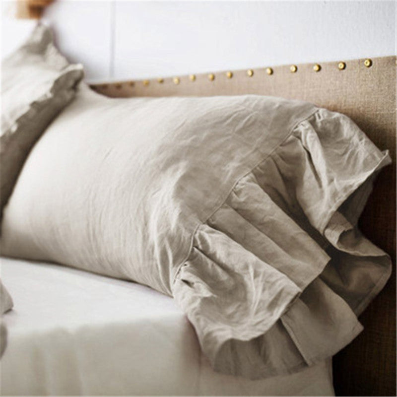 VelvetAura Linen Fishtail Pillowcase