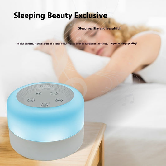 Rytmex White Noise Sleeping Aid Instrument with Soothing Breathing Table Lamp & Color Lights for Sleep & Relaxation