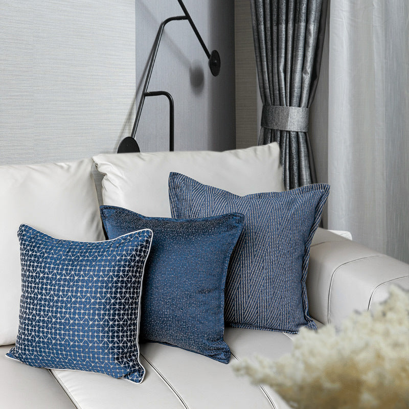 DreamLuxe Denim Blue Minimalist Living Room Sofa Pillow