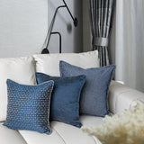 DreamLuxe Denim Blue Minimalist Living Room Sofa Pillow