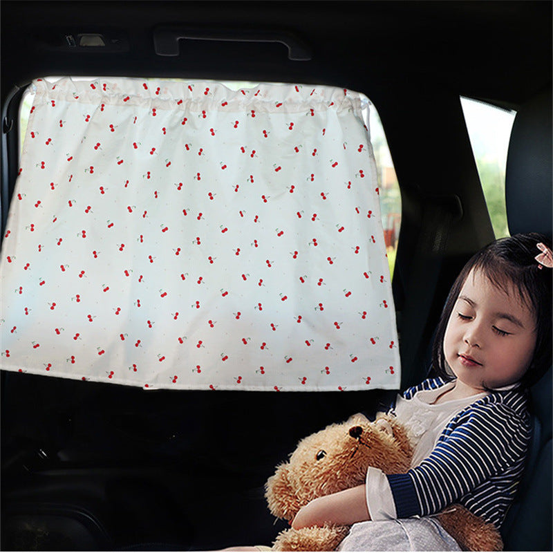 Darkelle Cherry Cotton Car Shade Curtain