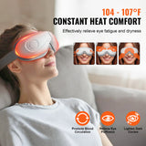 Vevor Heated Eye Massager Bluetooth Music & 5 Modes for Eye Strain Relief & Better Sleep