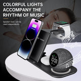 Clockix Multi-Functional White Noise Alarm Clock Bluetooth Speaker & Ambient Light for Music & Hands-Free Calls
