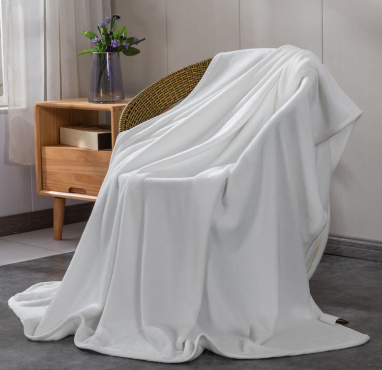 EmberEase Solid Color Flannel Blanket