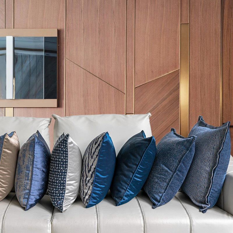 DreamLuxe Denim Blue Minimalist Living Room Sofa Pillow