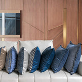 DreamLuxe Denim Blue Minimalist Living Room Sofa Pillow