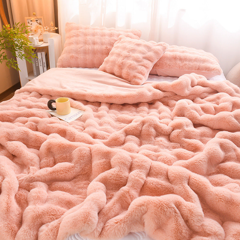 CozyCloud Rabbit Velvet Blanket