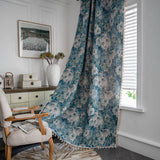 Jacquard Semi-Blackout Bay Window Curtain Elegant Yarn-Dyed for Bedroom & Living Room