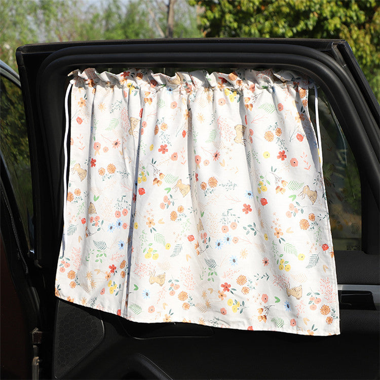 Darkelle Cherry Cotton Car Shade Curtain