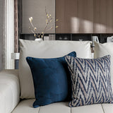 DreamLuxe Denim Blue Minimalist Living Room Sofa Pillow