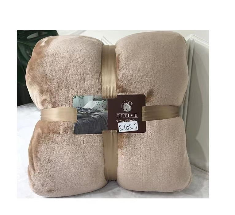 SoftLuxe Coral Velvet Flannel Blanket