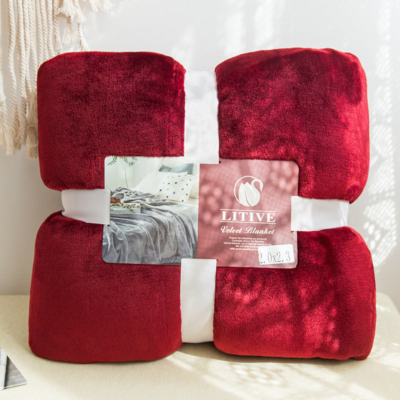 SoftLuxe Coral Velvet Flannel Blanket