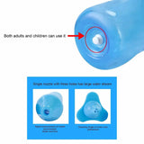 Blue nasal cleaning device with text indicating its use for both adults and children.