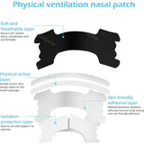 Diagram of a physical ventilation nasal patch with labeled layers.