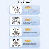 Step-by-step guide on how to use a product with illustrations and text.