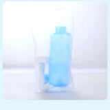 Blue bottle on a white background