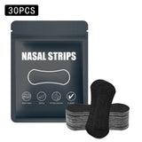 Nasal strips packaging with 30 strips displayed in front on a white background