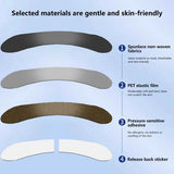 Illustration of medical patches with text on materials used