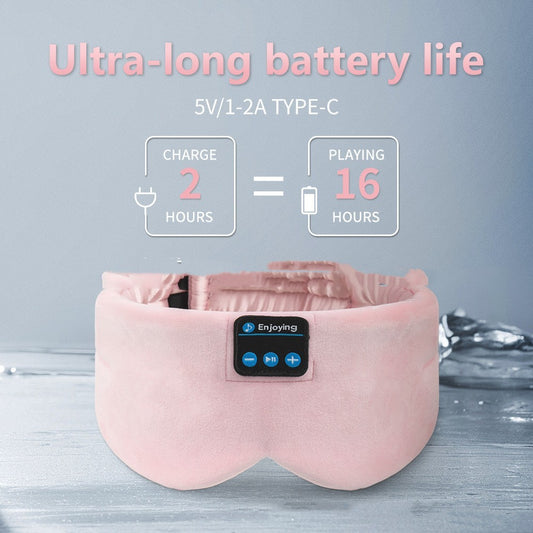 Genesiszx Silk Bluetooth Eye Mask Soft Sleep Mask with Music for Relaxation & Rest