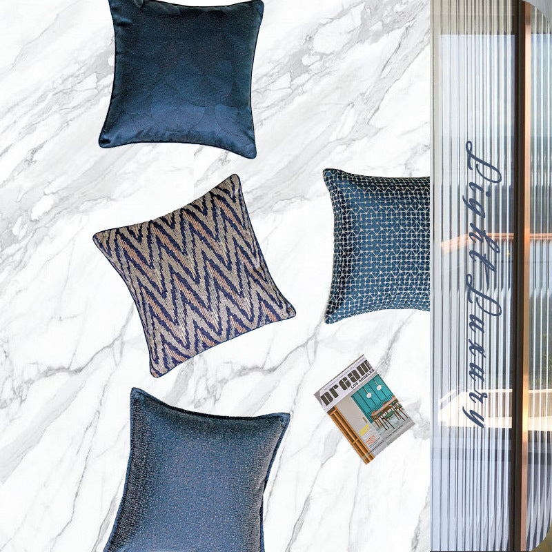 DreamLuxe Denim Blue Minimalist Living Room Sofa Pillow