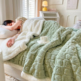 SnoozeHaven Double-Layer Berber Fleece Blanket