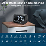 Chronoses White Noise Double Alarm Clock Sleep Aid USB Powered for Bedroom & Living Room