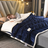 ComfoCasa Quilted Milk Flannel Blanket